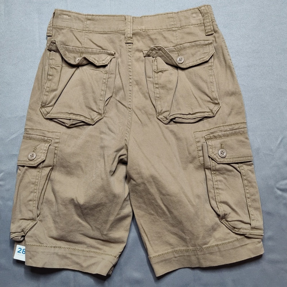 Arizona Jeans Mens 28 Classic Fit Otter Brown Flex 10" Cargo Shorts NEW - Picture 4 of 10